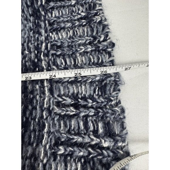 Women Fisherman Blue Marled Ombre Chunky Knit Sweater XL Coastal Boho Cozy Cabin - Picture 7 of 7